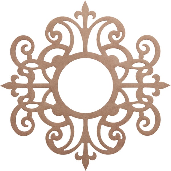 Ekena Millwork Dijon Wood Fretwork Pierced Ceiling Medallion, Wood (Paint Grade), 30"OD x 9 3/4"ID x 3/8"T CMWP30X30X0375DIMF - main